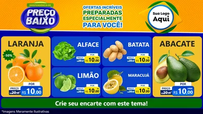 Modelo de TV para TV Horizontal com o tema Independência de Preço Baixo para Hortifrúti
