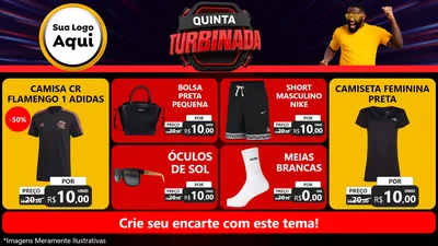 Modelo de TV para TV Horizontal com o tema Quinta Turbinada para Roupas e acessórios