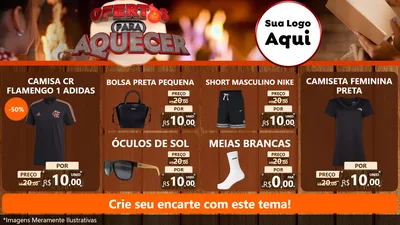 Modelo de TV para TV Horizontal com o tema Ofertas Para Aquecer para Roupas e acessórios