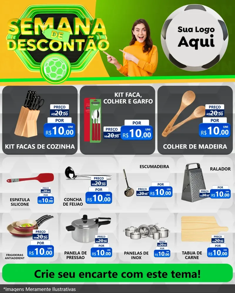 Modelo de Rede Social para Feed Instagram com o tema Semana de Descontão - Copa para Utilidades Domésticas