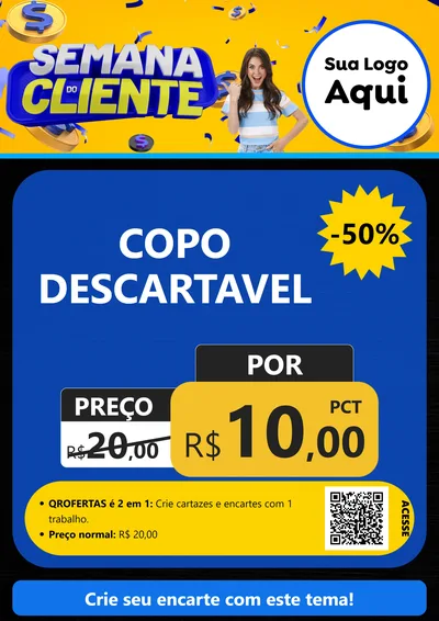Modelo de Cartaz para Cartaz A4 Vertical com o tema Semana do Cliente para Embalagens