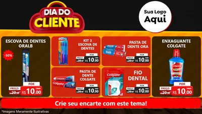 Modelo de TV para TV Horizontal com o tema Dia do Cliente para Higiene Pessoal