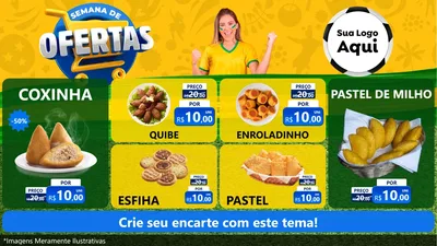 Modelo de TV para TV Horizontal com o tema Semana de Ofertas - Copa para Salgadaria
