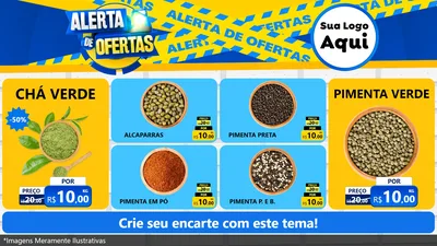Modelo de TV para TV Horizontal com o tema Alerta de Ofertas para Produtos Naturais
