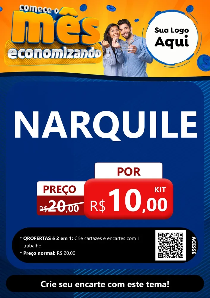 Modelo de Cartaz para Cartaz A4 Vertical com o tema Comece O Mês Economizando para Tabacaria