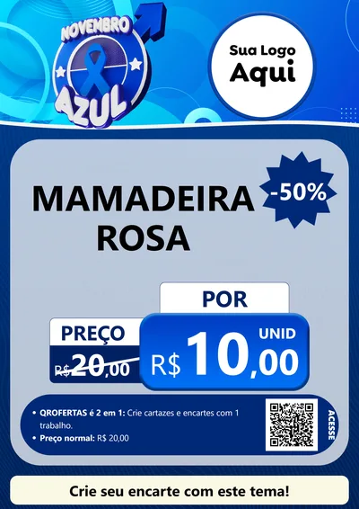 Modelo de Cartaz para Cartaz A4 Vertical com o tema Novembro Azul para Bebês