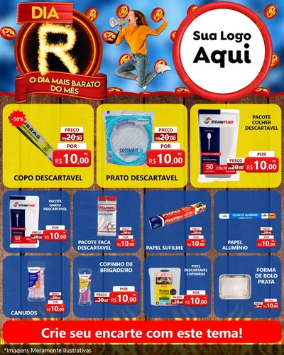Modelo de Rede Social para Feed Instagram com o tema Dia R - O Dia Mais Barato Do Mês para Embalagens