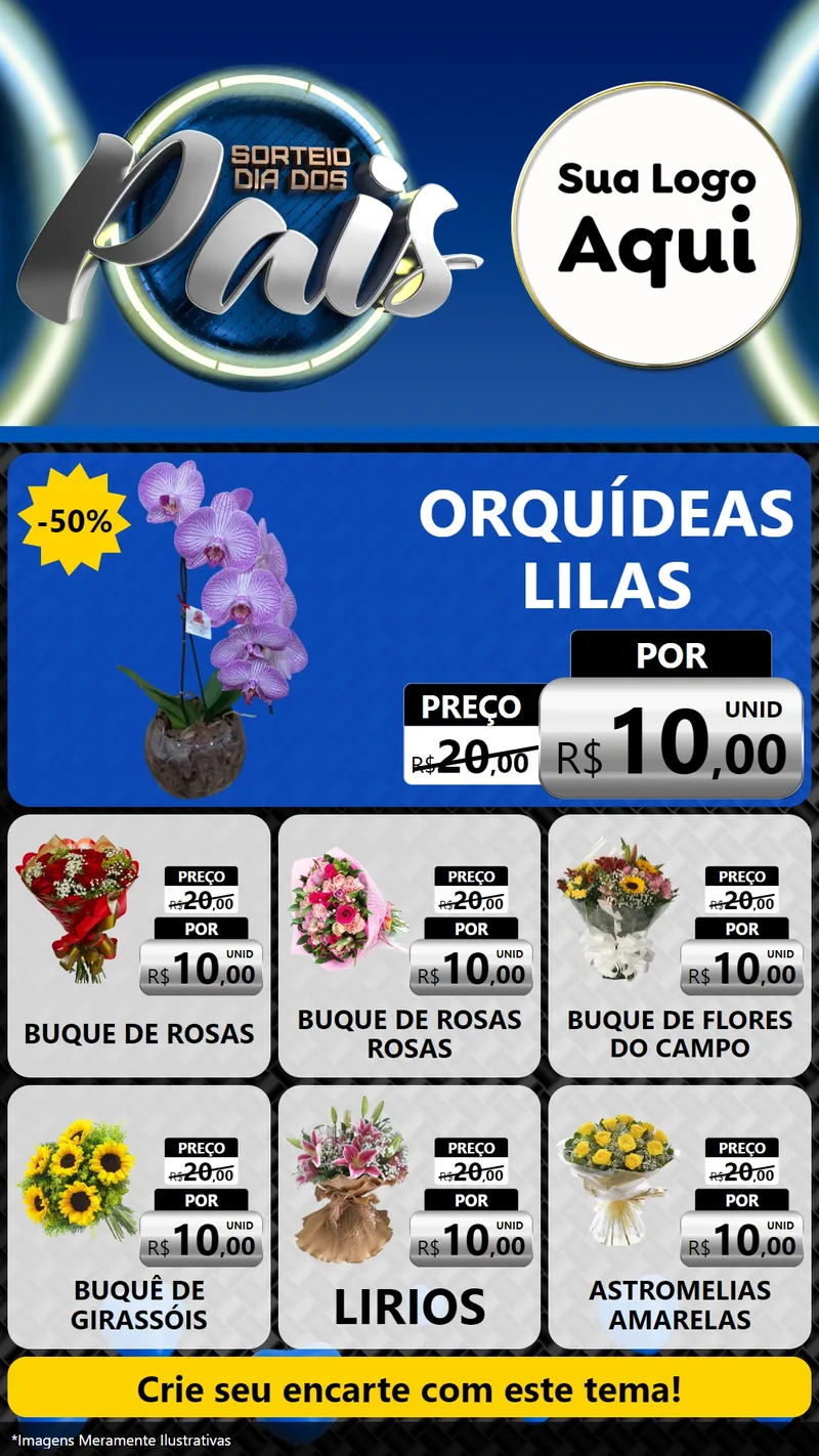 Modelo de Rede Social para Stories com o tema Sorteio Dia Dos Pais para Floricultura e jardim