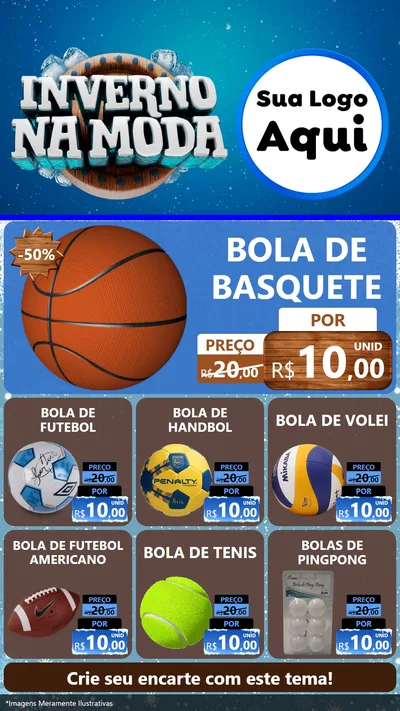 Modelo de Rede Social para Stories com o tema Inverno na Moda para Artigos Esportivos