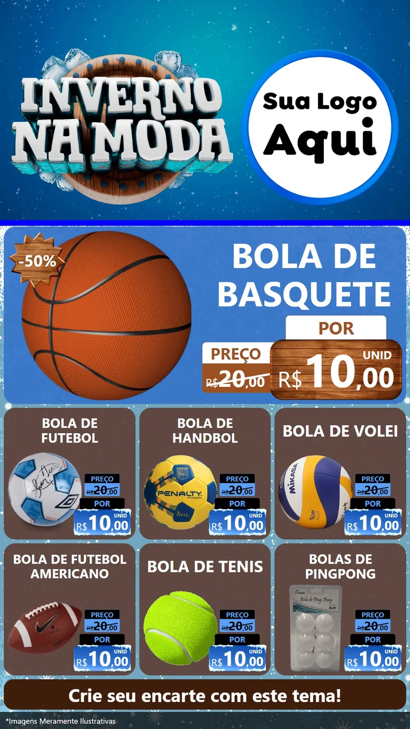 Modelo de Rede Social para Stories com o tema Inverno na Moda para Artigos Esportivos