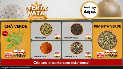 Modelo de TV para TV Horizontal com o tema Ofertas De Natal E Ano Novo para Produtos Naturais