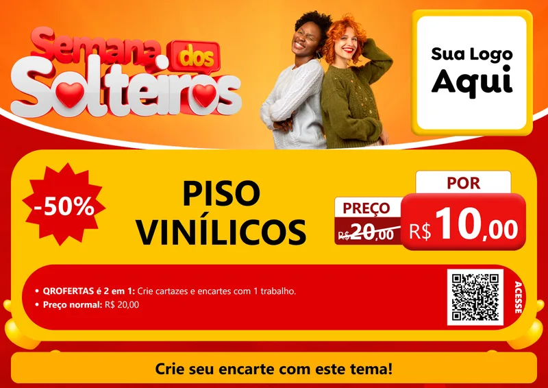 Modelo de Cartaz para Cartaz A4 Horizontal com o tema Semana dos Solteiros para Material para Construção