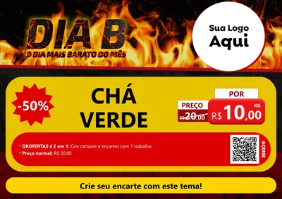Modelo de Cartaz para Cartaz A4 Horizontal com o tema Dia B para Produtos Naturais