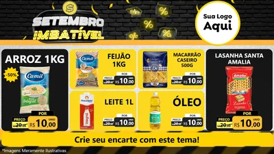 Modelo de TV para TV Horizontal com o tema Setembro Imbatível para Supermercado