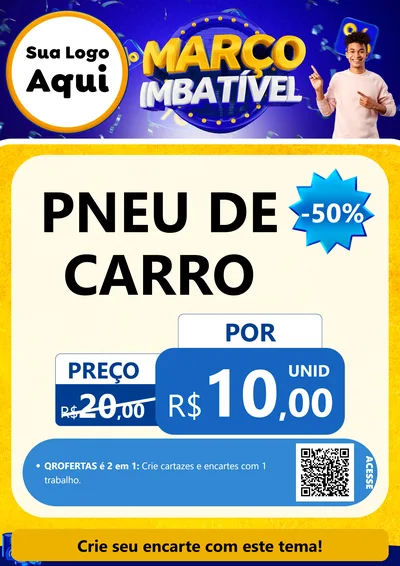 Modelo de Cartaz para Cartaz A4 Vertical com o tema Março Imbatível para Auto peças