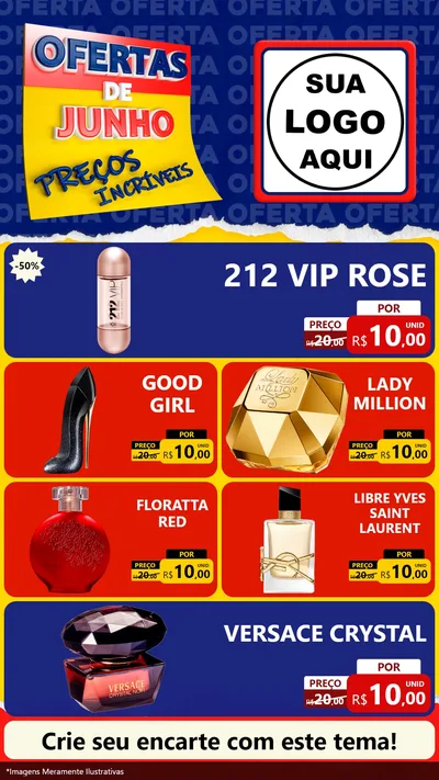 Modelo de TV para TV Vertical com o tema Ofertas de Junho - Preços Incríveis para Perfumes