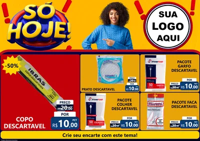 Modelo de Encarte para Encarte A4 Horizontal com o tema Só Hoje! para Embalagens