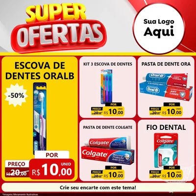 Modelo de Rede Social para Feed Facebook com o tema Super Ofertas para Higiene Pessoal