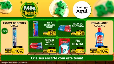 Modelo de TV para TV Horizontal com o tema Especial Mês do Cliente para Higiene Pessoal