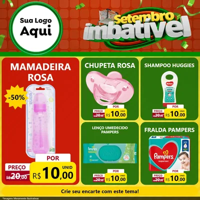 Modelo de Rede Social para Feed Facebook com o tema Setembro Imbatível para Bebês