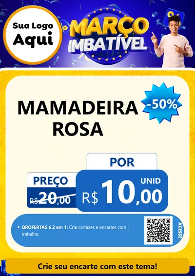 Modelo de Cartaz para Cartaz A4 Vertical com o tema Março Imbatível para Bebês