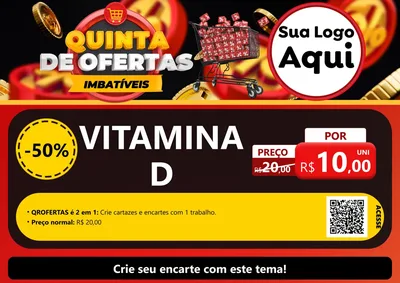 Modelo de Cartaz para Cartaz A4 Horizontal com o tema Quinta de Ofertas Imbatíveis para Farmácia