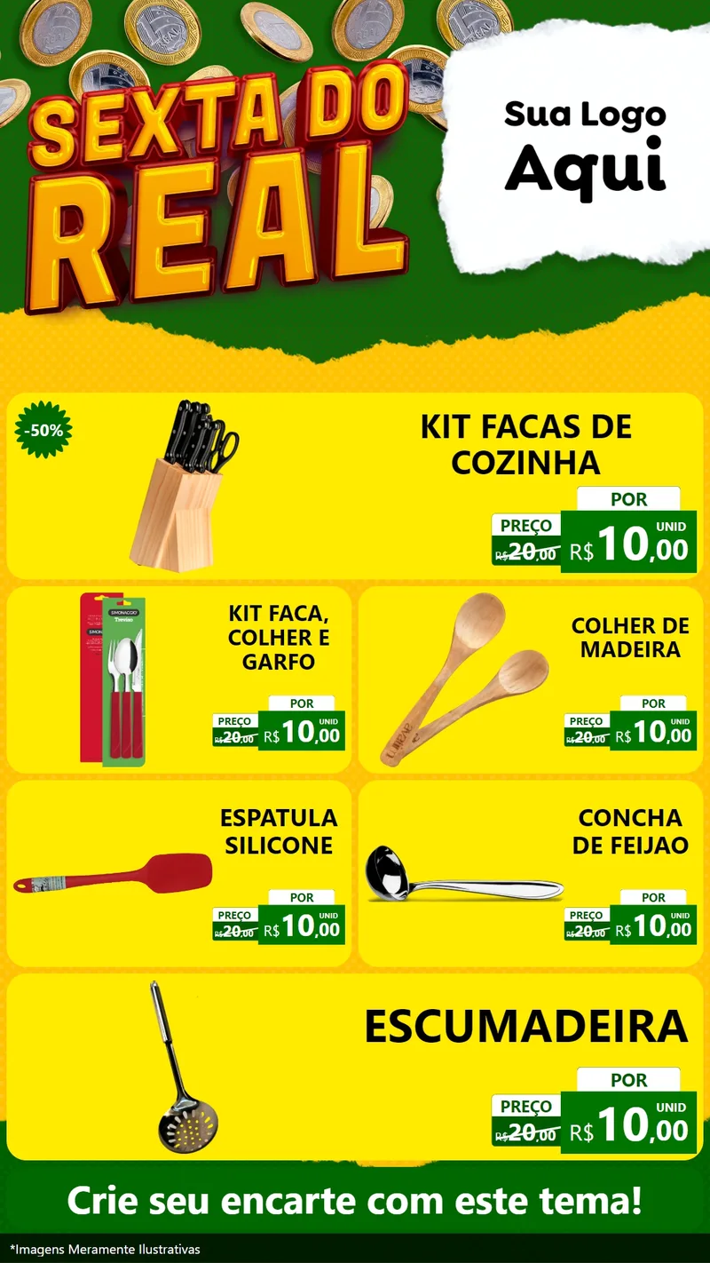 Modelo de TV para TV Vertical com o tema Sexta do Real para Utilidades Domésticas