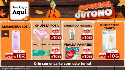 Modelo de TV para TV Horizontal com o tema Especial Outono para Bebês