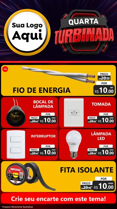 Modelo de TV para TV Vertical com o tema Quarta Turbinada para Materiais Elétricos