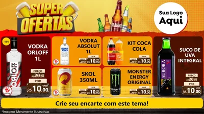 Modelo de TV para TV Horizontal com o tema Super Ofertas para Distribuidora de bebidas