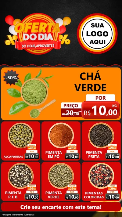 Modelo de Rede Social para Stories com o tema Oferta do Dia - Só hoje, Aproveite! para Produtos Naturais
