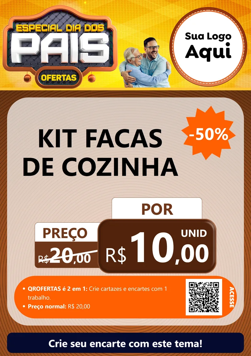 Modelo de Cartaz para Cartaz A4 Vertical com o tema Especial Dia dos Pais para Utilidades Domésticas