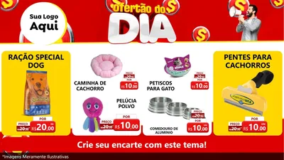 Modelo de TV para TV Horizontal com o tema Ofertão do dia para Pet Shop