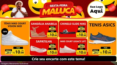 Modelo de TV para TV Horizontal com o tema Sexta-feira Maluca para Calçados