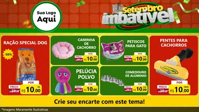 Modelo de TV para TV Horizontal com o tema Setembro Imbatível para Pet Shop