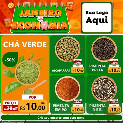 Modelo de Rede Social para Feed Facebook com o tema Janeiro da Economia para Produtos Naturais
