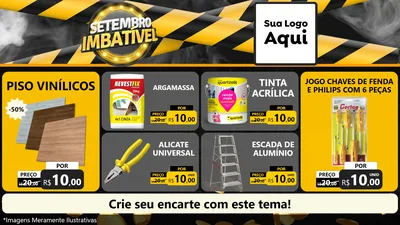 Modelo de TV para TV Horizontal com o tema Setembro Imbatível para Material para Construção