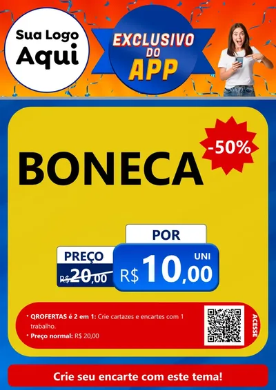 Modelo de Cartaz para Cartaz A4 Vertical com o tema Exclusivo do Aplicativo para Brinquedos