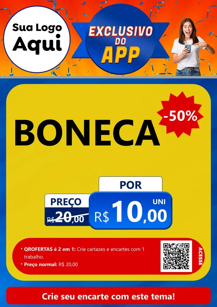 Modelo de Cartaz para Cartaz A4 Vertical com o tema Exclusivo do Aplicativo para Brinquedos