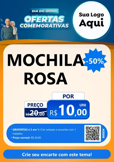 Modelo de Cartaz para Cartaz A4 Vertical com o tema Dia do Idoso