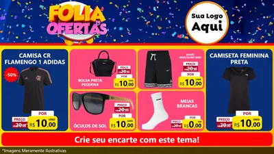 Modelo de TV para TV Horizontal com o tema Folia de Ofertas para Roupas e acessórios
