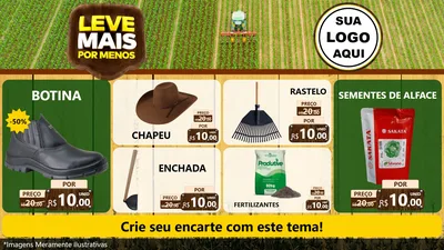 Modelo de TV para TV Horizontal com o tema Leve Mais Por Menos - Agro para Agropecuária