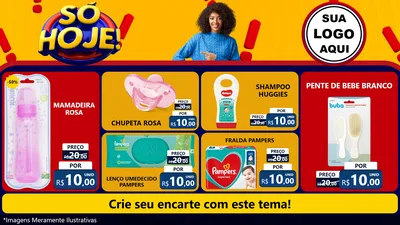 Modelo de TV para TV Horizontal com o tema Só Hoje! para Bebês