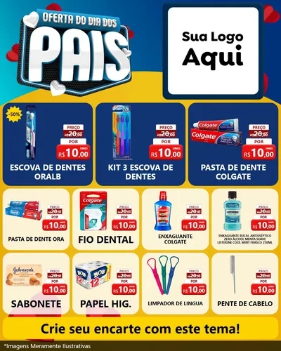 Modelo de Rede Social para Feed Instagram com o tema Oferta Do Dia Dos Pais para Higiene Pessoal