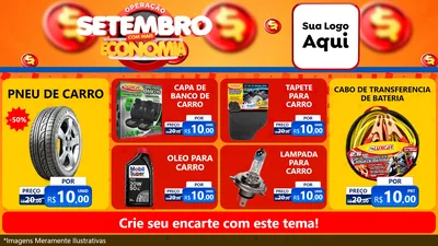 Modelo de TV para TV Horizontal com o tema Operação Setembro Com Muita Economia para Auto peças