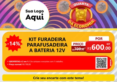 Modelo de Cartaz para Cartaz A4 Horizontal com o tema Quarta da Economia para Maquinas e Ferramentas