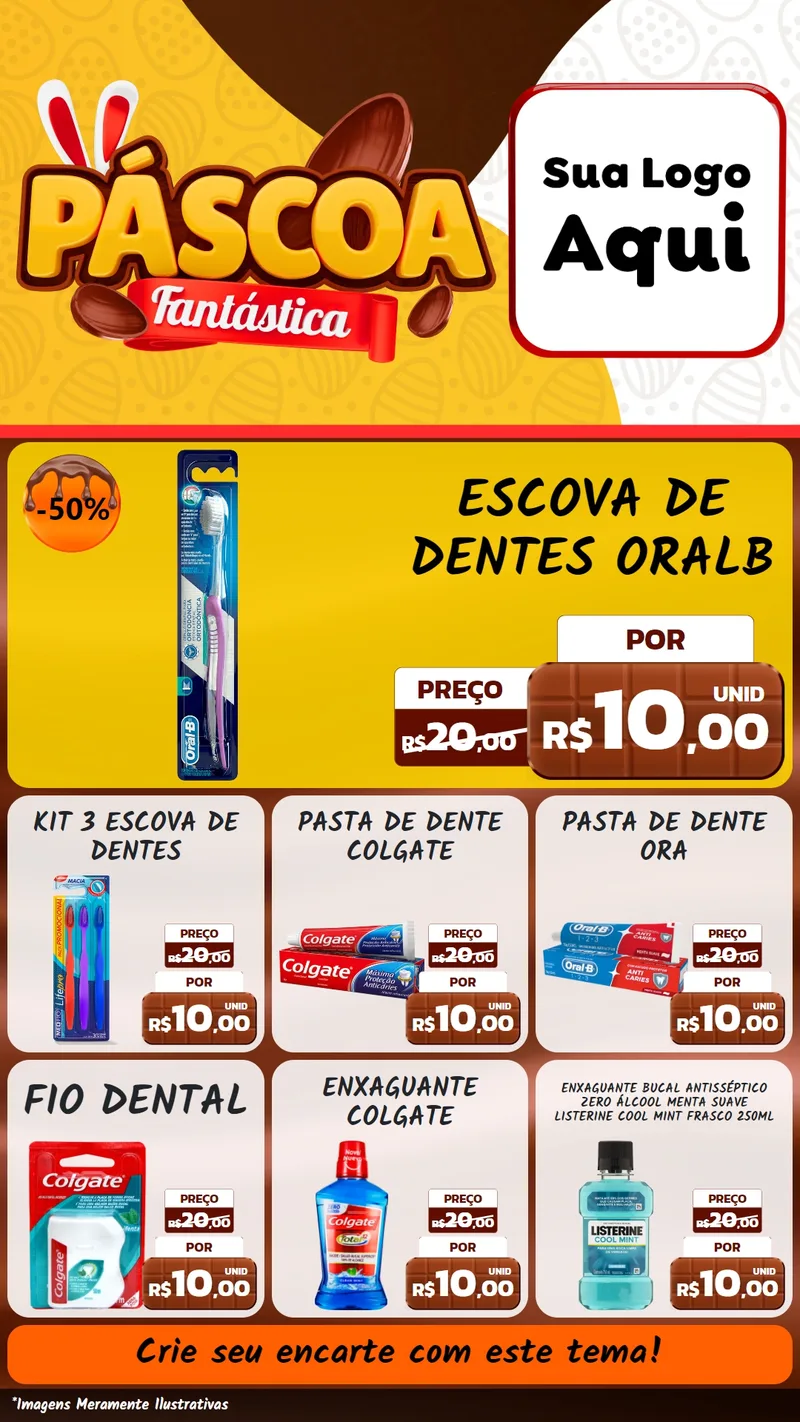 Modelo de Rede Social para Stories com o tema Páscoa Fantástica para Higiene Pessoal