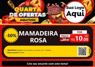 Modelo de Cartaz para Cartaz A4 Horizontal com o tema Quarta de Ofertas Imbatíveis para Bebês