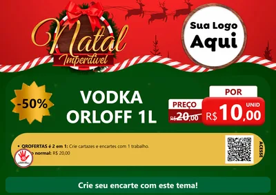 Modelo de Cartaz para Cartaz A4 Horizontal com o tema Natal Imperdível para Distribuidora de bebidas