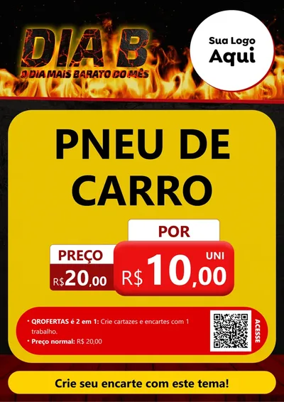 Modelo de Cartaz para Cartaz A4 Vertical com o tema Dia B para Auto peças